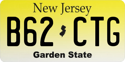 NJ license plate B62CTG