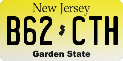 NJ license plate B62CTH