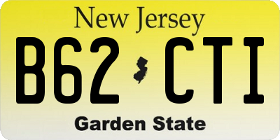NJ license plate B62CTI