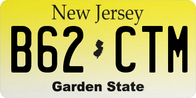 NJ license plate B62CTM