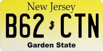 NJ license plate B62CTN