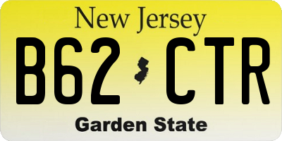 NJ license plate B62CTR