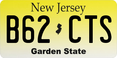 NJ license plate B62CTS