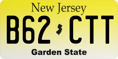 NJ license plate B62CTT