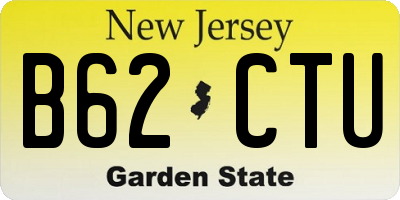 NJ license plate B62CTU