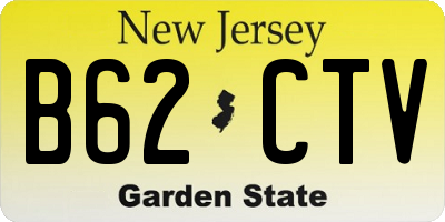 NJ license plate B62CTV