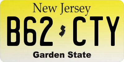NJ license plate B62CTY