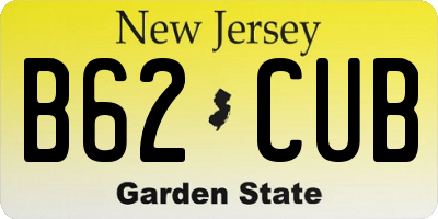 NJ license plate B62CUB