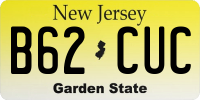 NJ license plate B62CUC