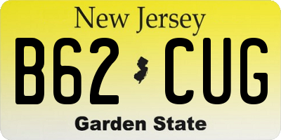 NJ license plate B62CUG
