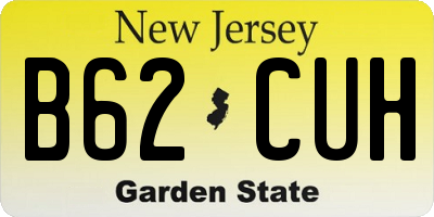 NJ license plate B62CUH