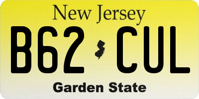 NJ license plate B62CUL