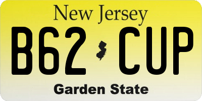 NJ license plate B62CUP