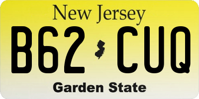NJ license plate B62CUQ
