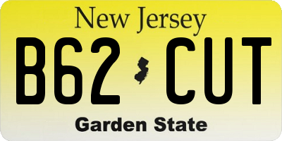 NJ license plate B62CUT
