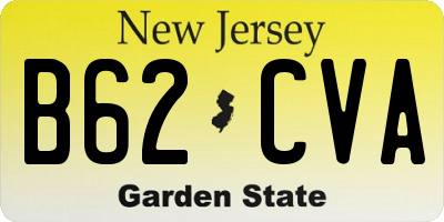 NJ license plate B62CVA
