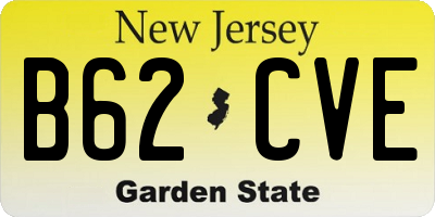 NJ license plate B62CVE