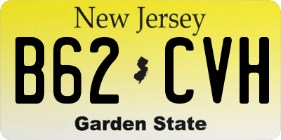 NJ license plate B62CVH