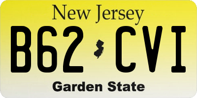 NJ license plate B62CVI