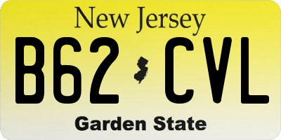 NJ license plate B62CVL
