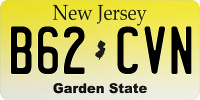 NJ license plate B62CVN