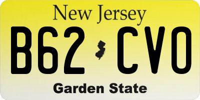 NJ license plate B62CVO