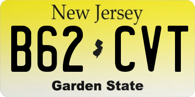 NJ license plate B62CVT