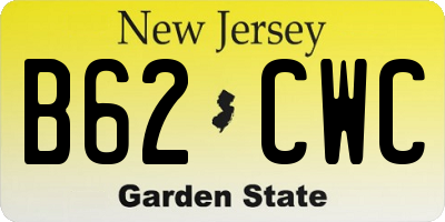 NJ license plate B62CWC