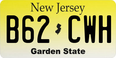 NJ license plate B62CWH