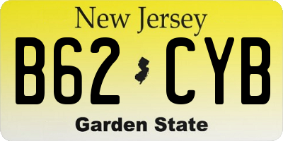 NJ license plate B62CYB