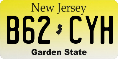 NJ license plate B62CYH