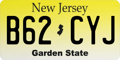 NJ license plate B62CYJ