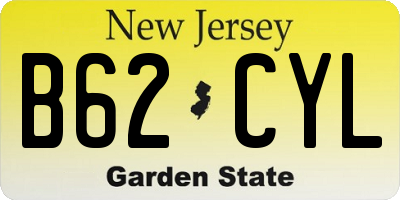 NJ license plate B62CYL