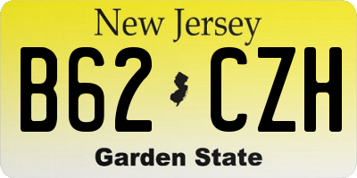 NJ license plate B62CZH