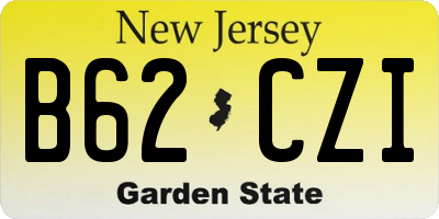 NJ license plate B62CZI