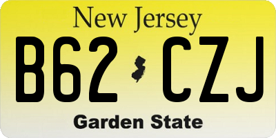 NJ license plate B62CZJ