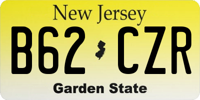 NJ license plate B62CZR