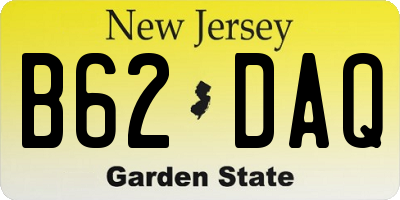NJ license plate B62DAQ