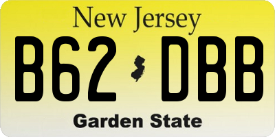 NJ license plate B62DBB