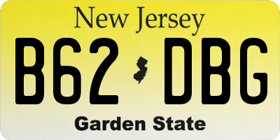 NJ license plate B62DBG