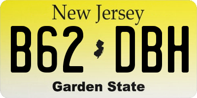 NJ license plate B62DBH