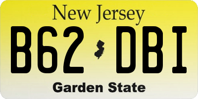 NJ license plate B62DBI