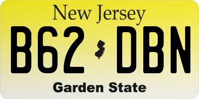 NJ license plate B62DBN