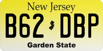 NJ license plate B62DBP
