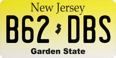NJ license plate B62DBS
