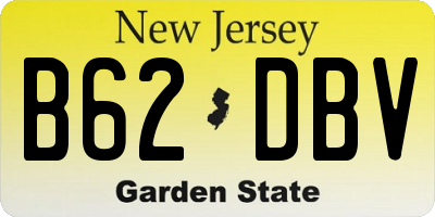 NJ license plate B62DBV