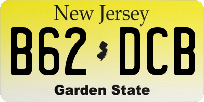 NJ license plate B62DCB