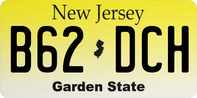 NJ license plate B62DCH