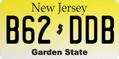 NJ license plate B62DDB