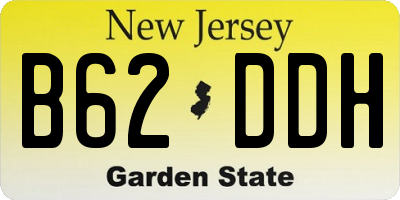 NJ license plate B62DDH